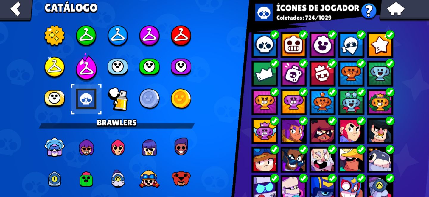 Conta de Brawl stars com todos os brawlers e full hipercaga e todos os buffet