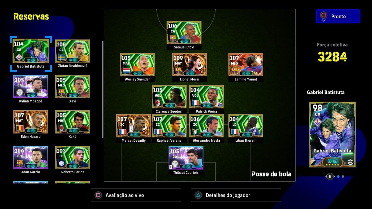Conta eFootball Playstation Full Épica Completa