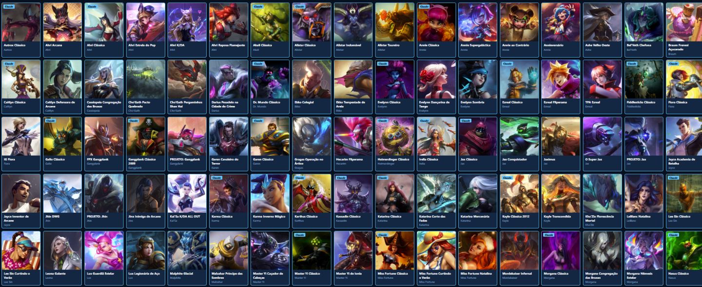 LEAGUE OF LEGENDS 138 SKINS PRATA 4 NIVEL 179 FULL CHAMP