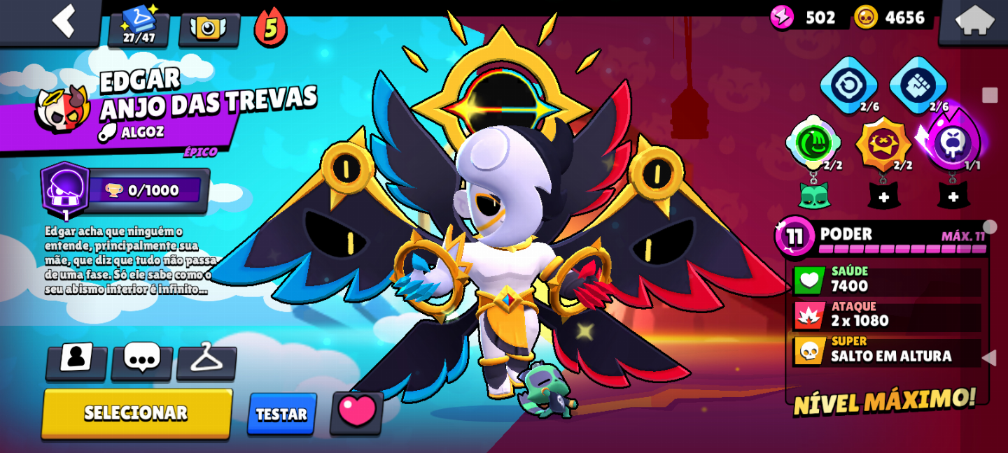 Conta Brawl Stars 40K Troféus + 700 GEMAS | Muitas Skins Épicas | Conta TOP!