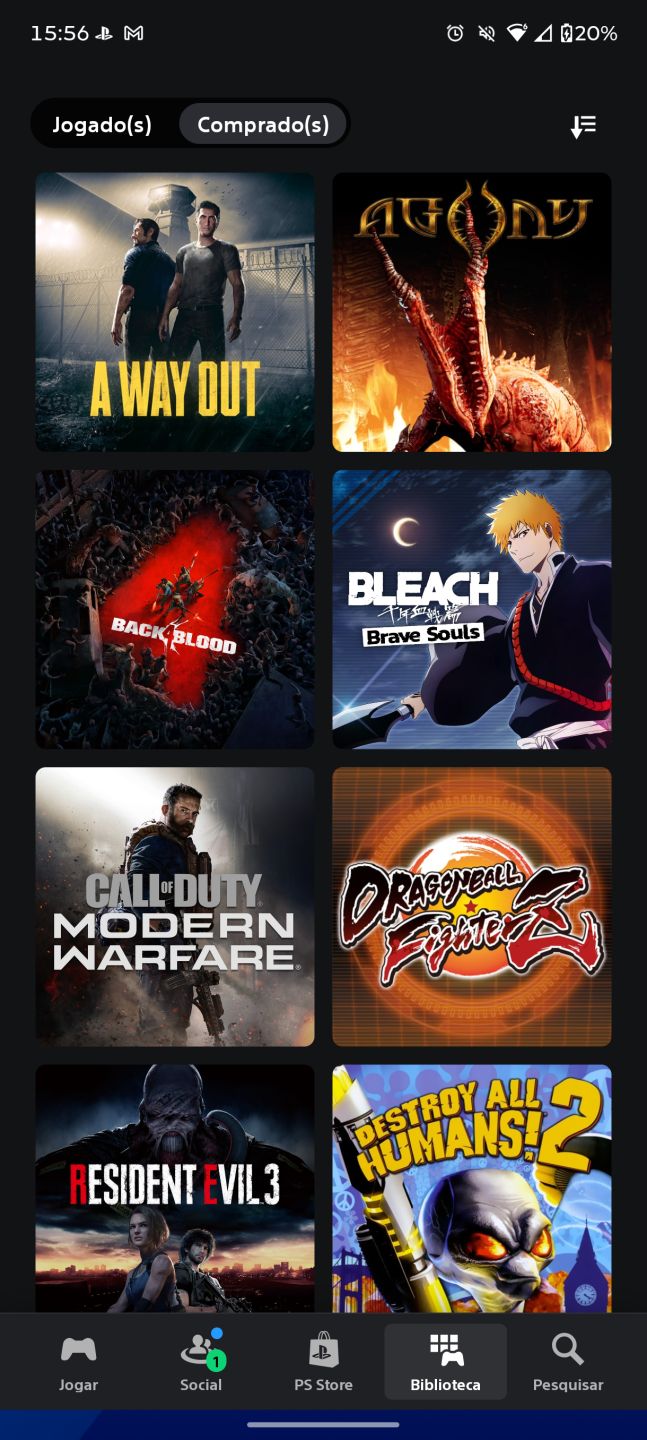 Conta Playstation com jogos