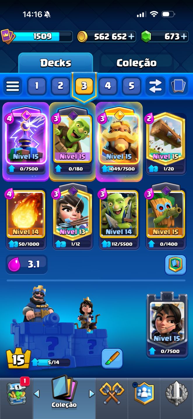 Conta clash Royale 10k troféus e 9 anos de conta
