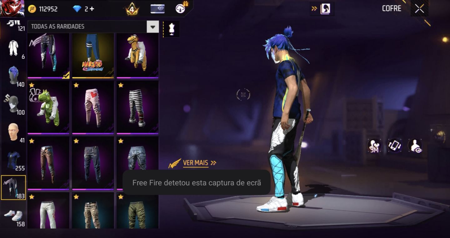 Conta com Eclipse solar, calça Angelical azul e Dunk Master