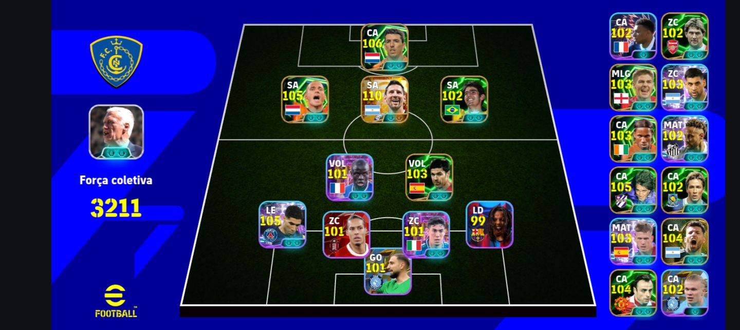 CONTA DE EFOOTBALL APELONA,COM MESSI 110