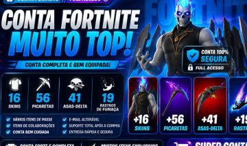 CONTA FORTNITE FULL ACESSO COM 16 SKIN