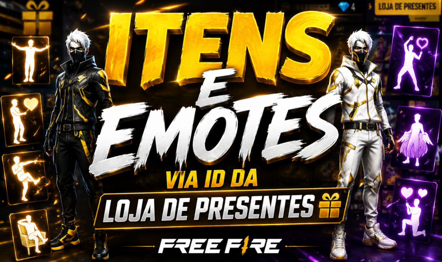 [BARATO] EMOTES E SKINS FREE FIRE - VIA ID DA LOJA DE PRESENTES