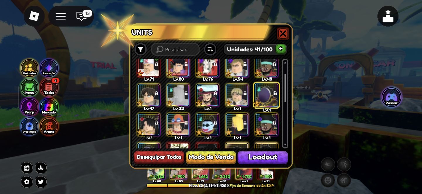 Conta de roblox com experiência em jogos do momento