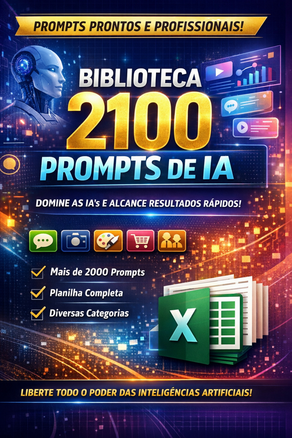 2.100 Prompts De IA Completo! Biblioteca Profissional 2.0