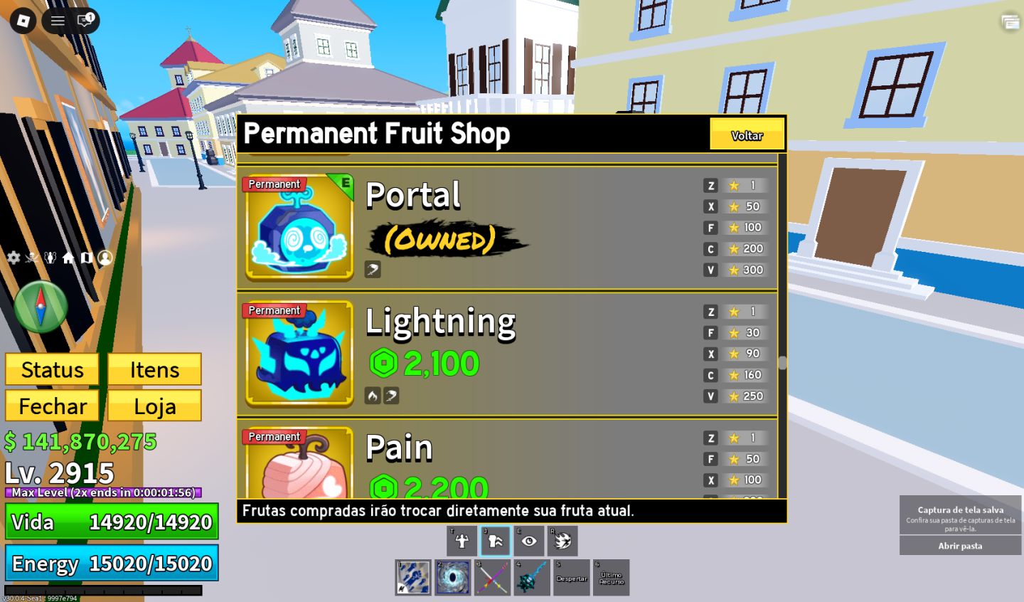 Conta completa de blox fruits