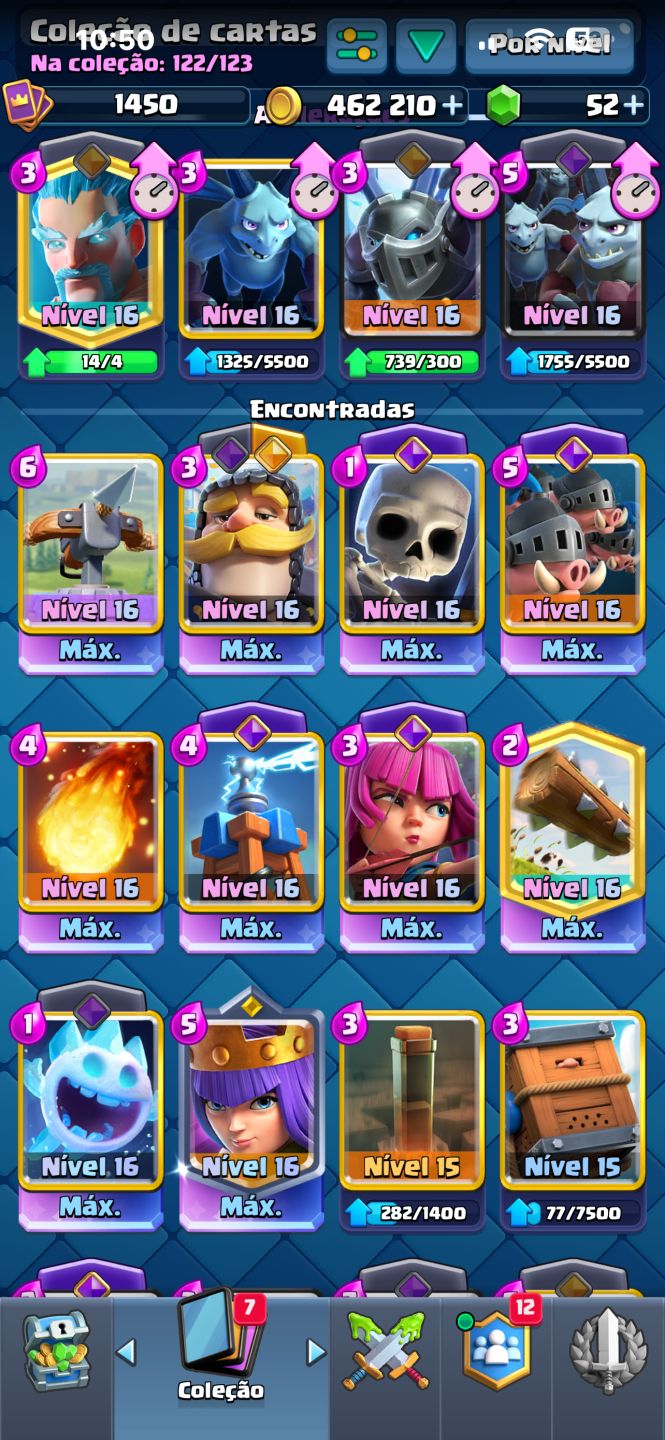 CONTA CLASH ROYALE LVL 16 10 ANOS DE JOGO