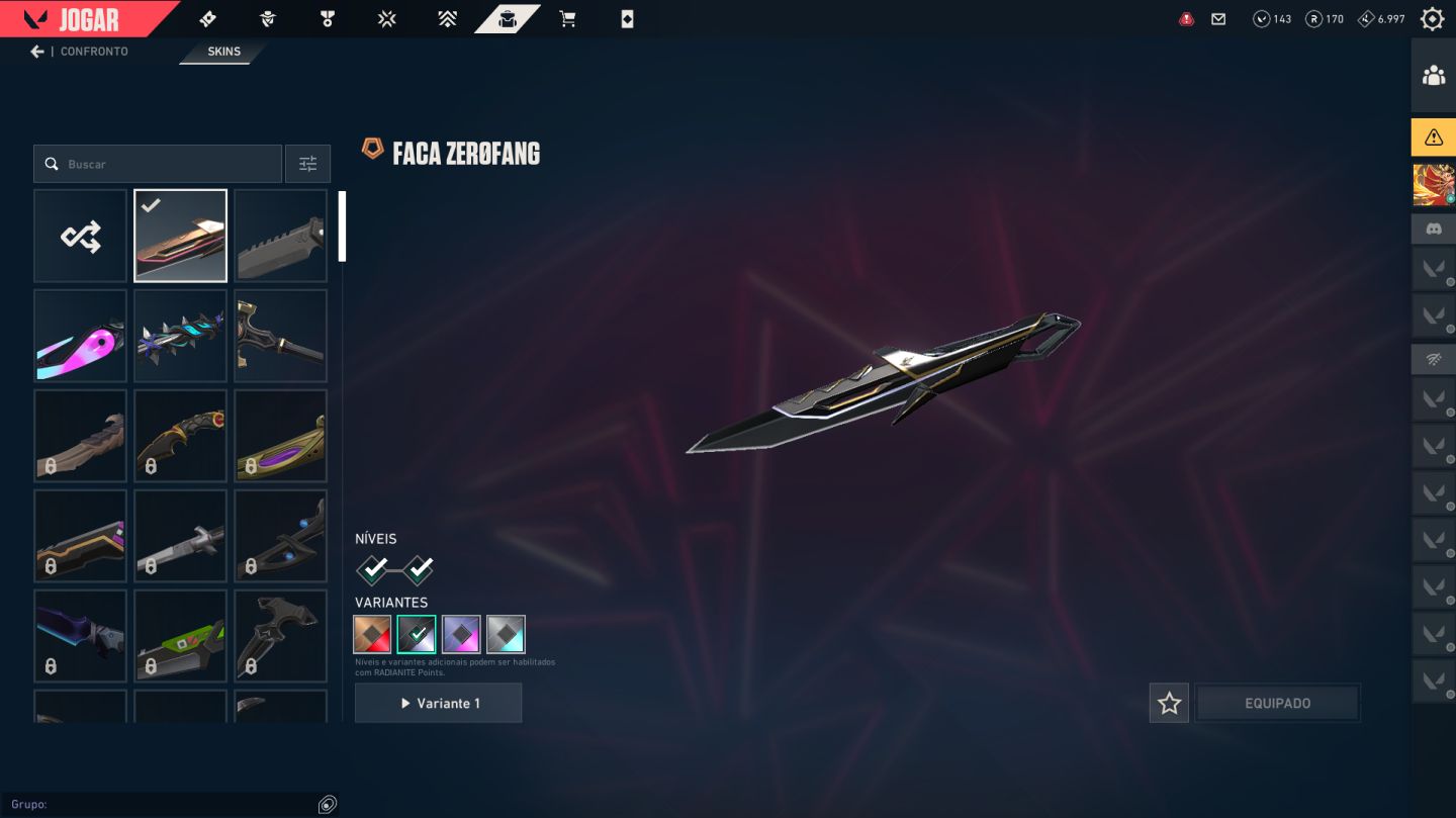 CONTA VALORANT 68 SKINS FULL PERSONAGENS