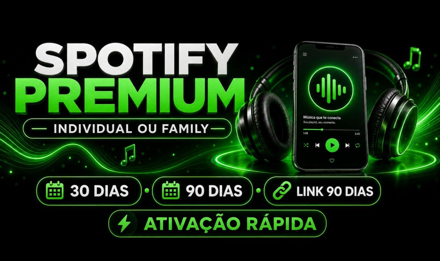 SPOTIFY PREMIUM | INDIVIDUAL OU FAMILY | MAIS BARATO DA GGMAX