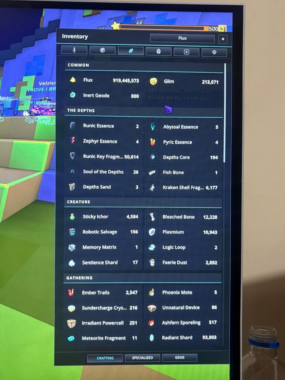 Conta de trove SH 52k Power Rank ENDGAME, conta boa p/ farm 800MFlux tem ganda