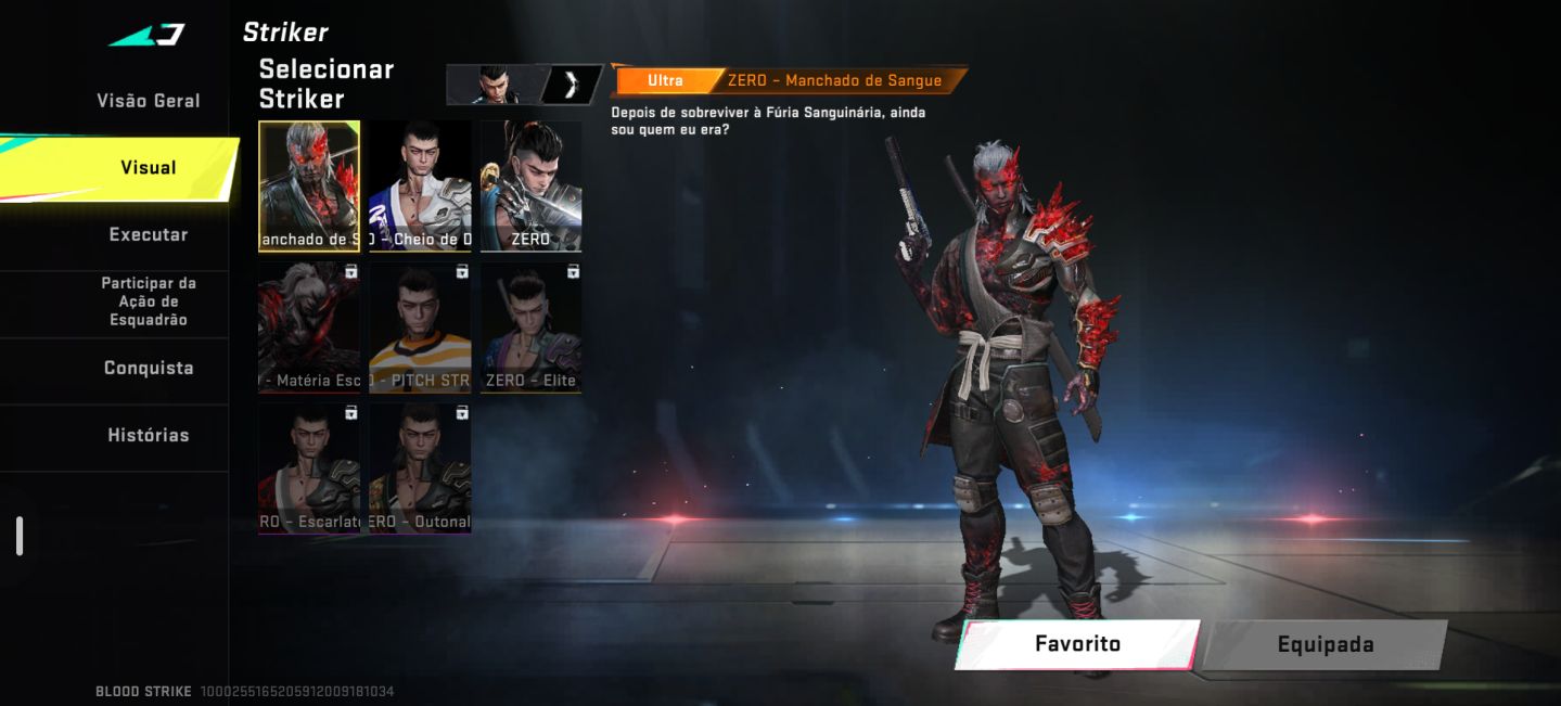 Conta de blood muito boa, com várias skins