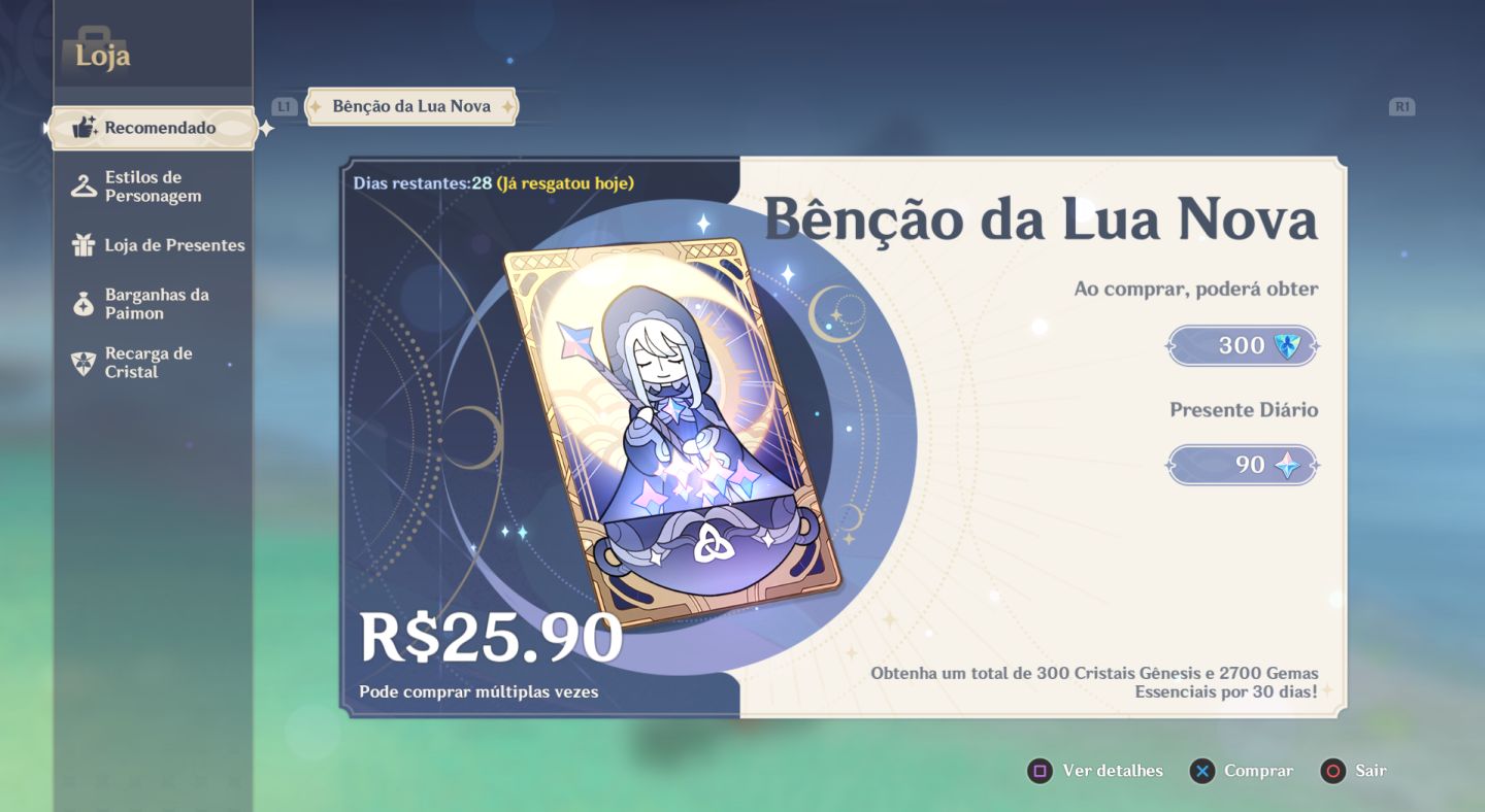(PROMOÇÃO) CONTA GENSHIN 43 CHAR 5 STAR | 31 ARMASS | AR 60 IMPERDÍVEL
