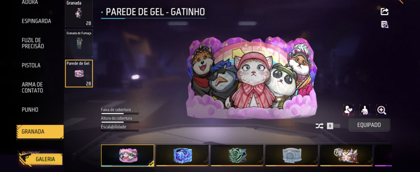 Conta Free fire itens exclusivos do jogo