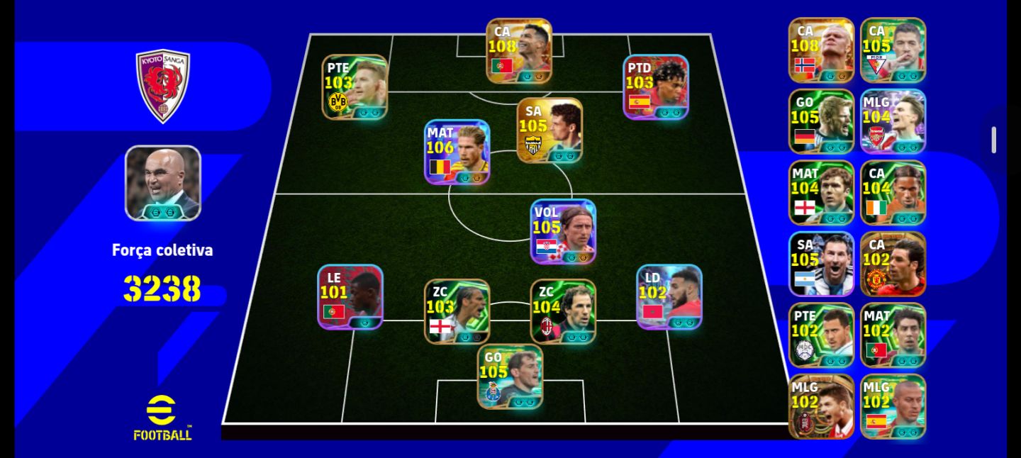 Conta effotbal com pack do Portugal e CR7 108 e haaland 108