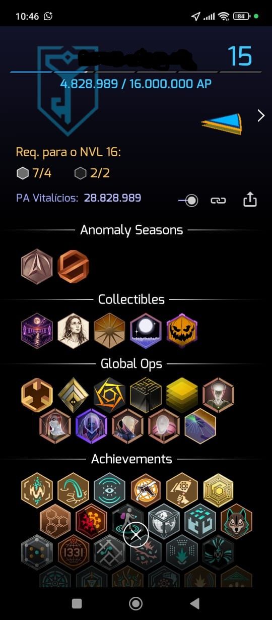 Conta de Ingress - Level 15