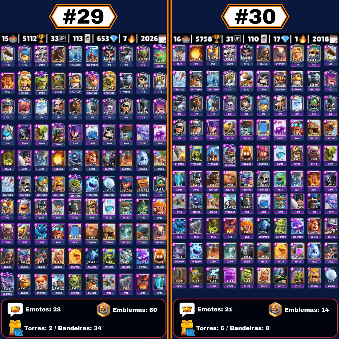 CONTAS CLASH ROYALE | TODAS AS ARENAS, UPADAS, CARTAS NÍVEL 16, EVOLUÇÕES, GEMAS