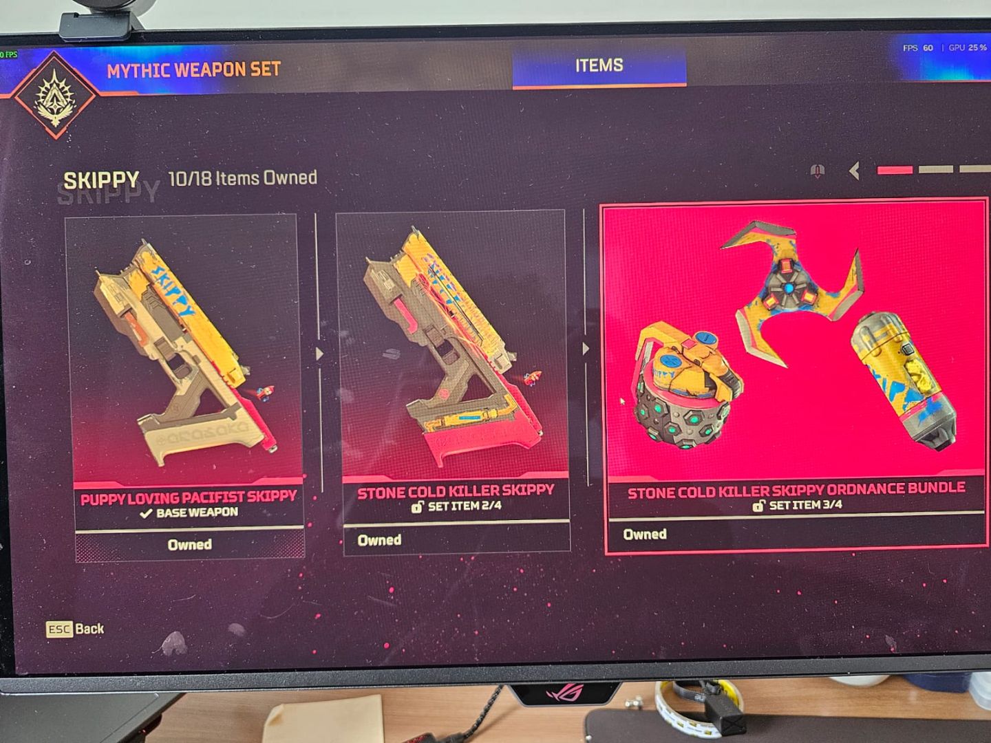 CONTA APEX LEGENDS | 7 HEIRLOOMS | 437 SKINS LENDARIAS