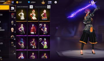 CONTA FREE FIRE | 6.212 DIAMANTES | PRIME 4 | NARUTO | SAKURA + KAKASHI | MESTRE