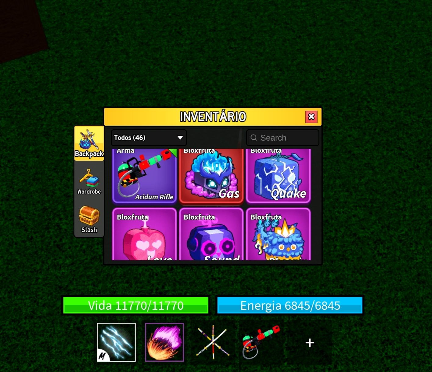 CONTA DE BLOX FRUIT DE NIVEL BAIXO
