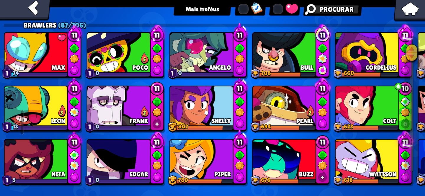 Conta brawl stars/clash Royal bem upadas!!!
