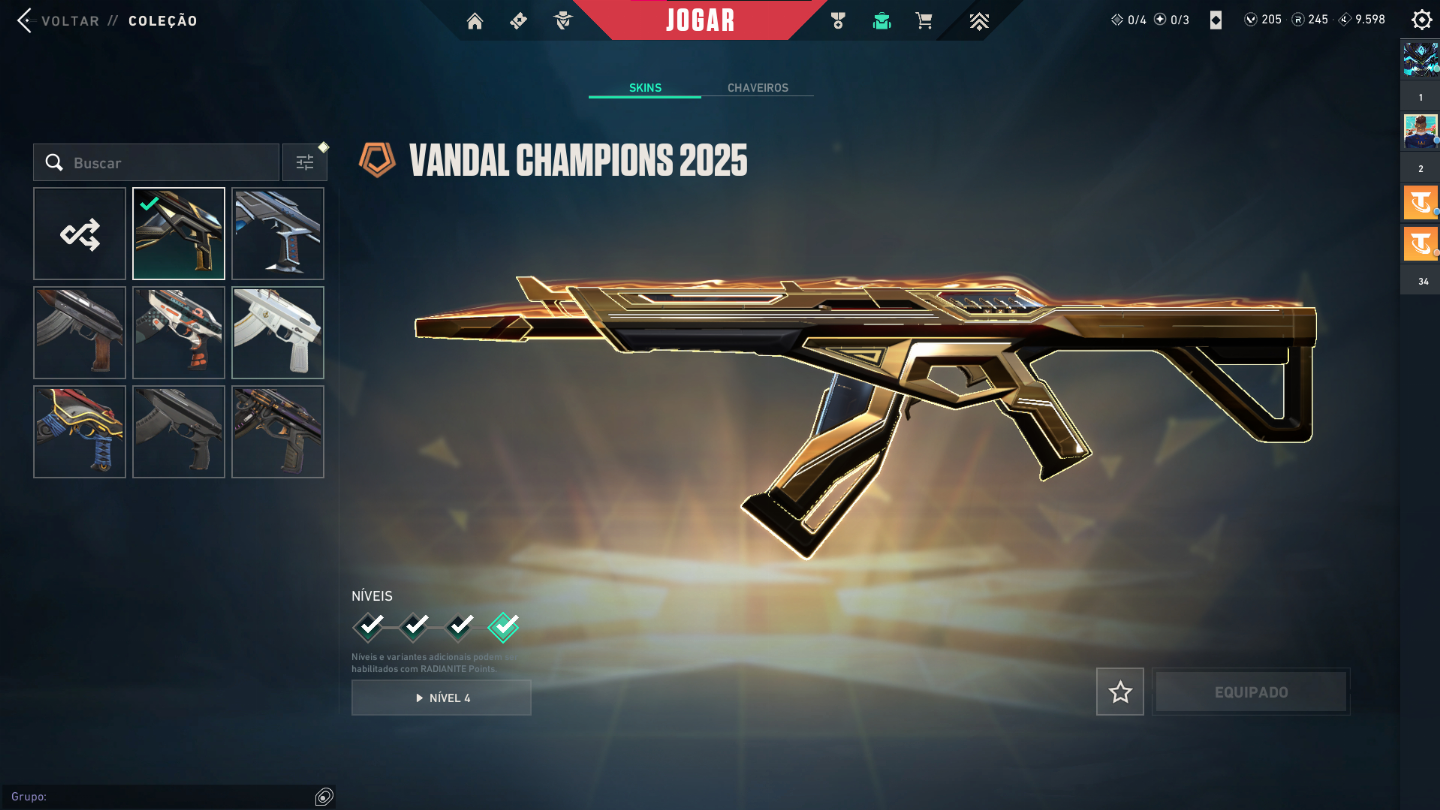 Conta Valorant com skins Ascendente 3