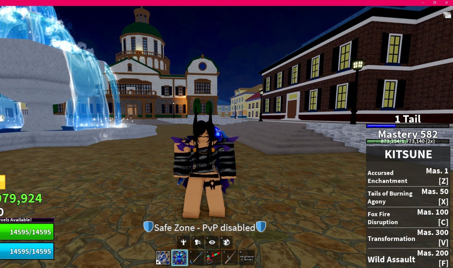 Conta Blox Fruits com Kitsune 600 mastery