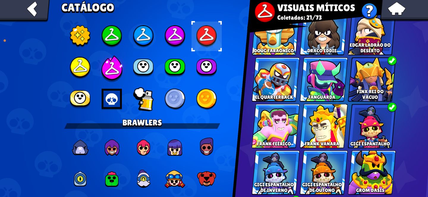 CONTA BRAWL STARS 70.989 TROFÉUS | 500 SKINS | 105 BRAWLERS | 7 HIPERCARGAS
