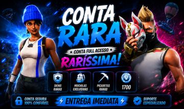 CONTA RARA DE PS4, 1700 V-Bucks, temporada 5, 6 e 7 capitulo 1