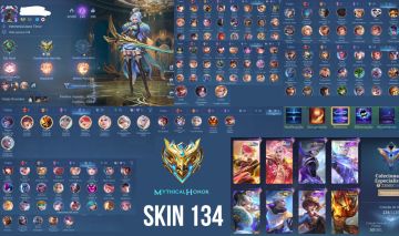 CONTA MOBILE LEGENDS | 134 SKINS | 99 HERÓIS
