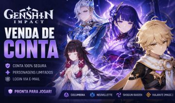 CONTA COM PERSONAGENS 5 ESTRELAS - GENSHIN IMPACT