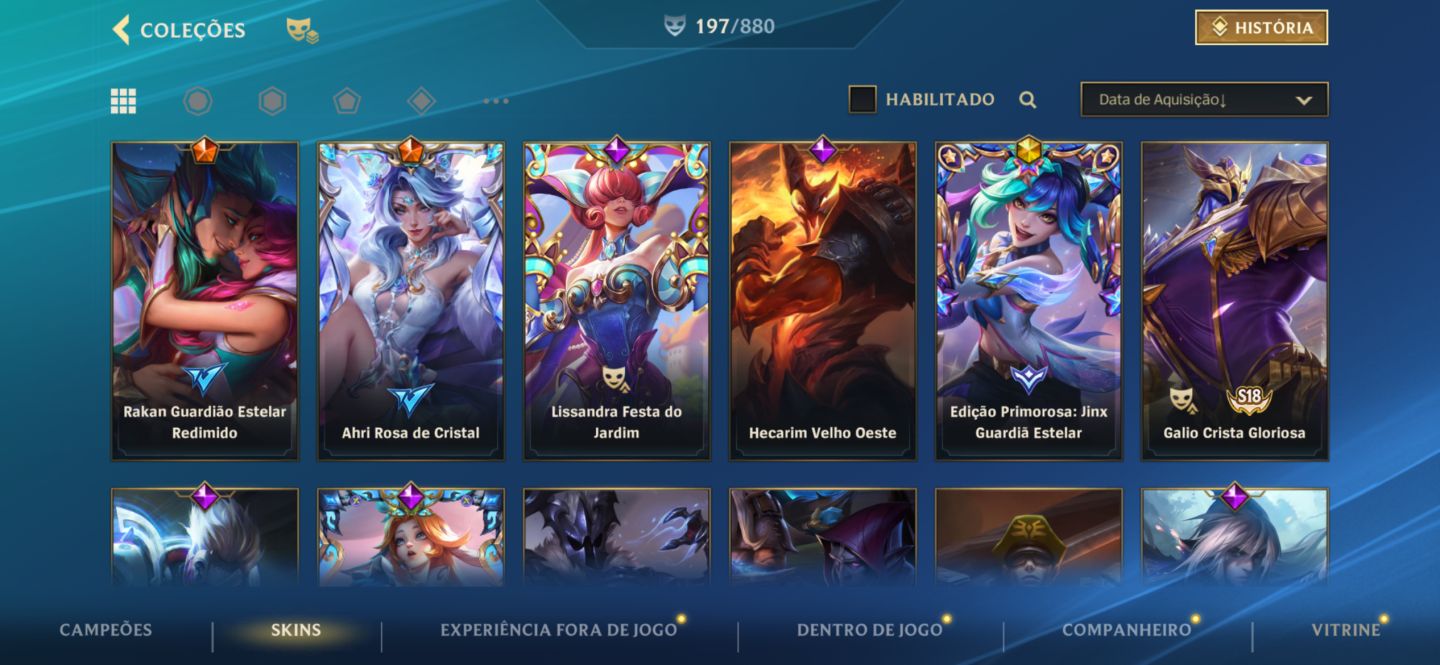 Conta wild rift focada em sup/mid