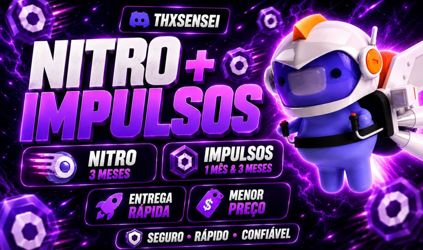 [MENOR PREÇO] Discord Nitro + IMPULSOS 3 Mêses/1 MES + Gift + Link