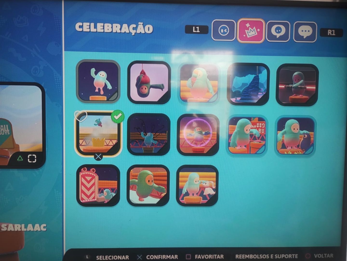 Conta de Fall guys com muita skin