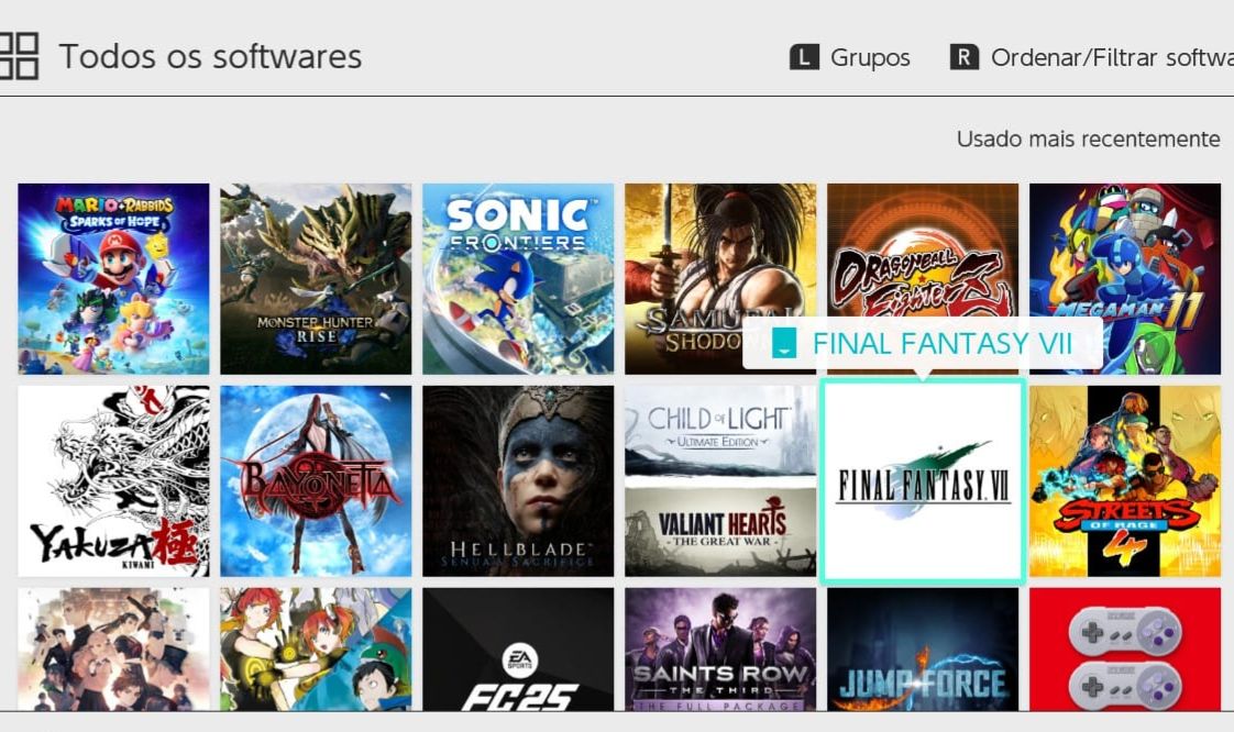Aluguel conta compartilhada Nintendo Switch Secundária (7 ou 10 dias) - 50 jogos