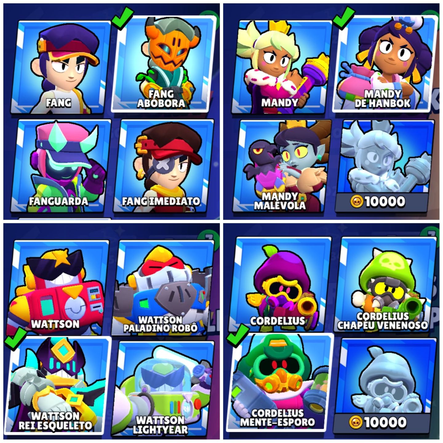 Conta Brawl Stars - 32.679 Troféus | 80/104 Brawlers | 109 Skins | 9 Hipercargas