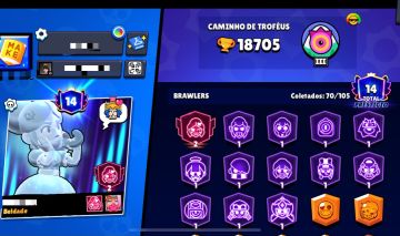 CONTA DE BRAWL STARS MAIN PIPER COM 18k trof