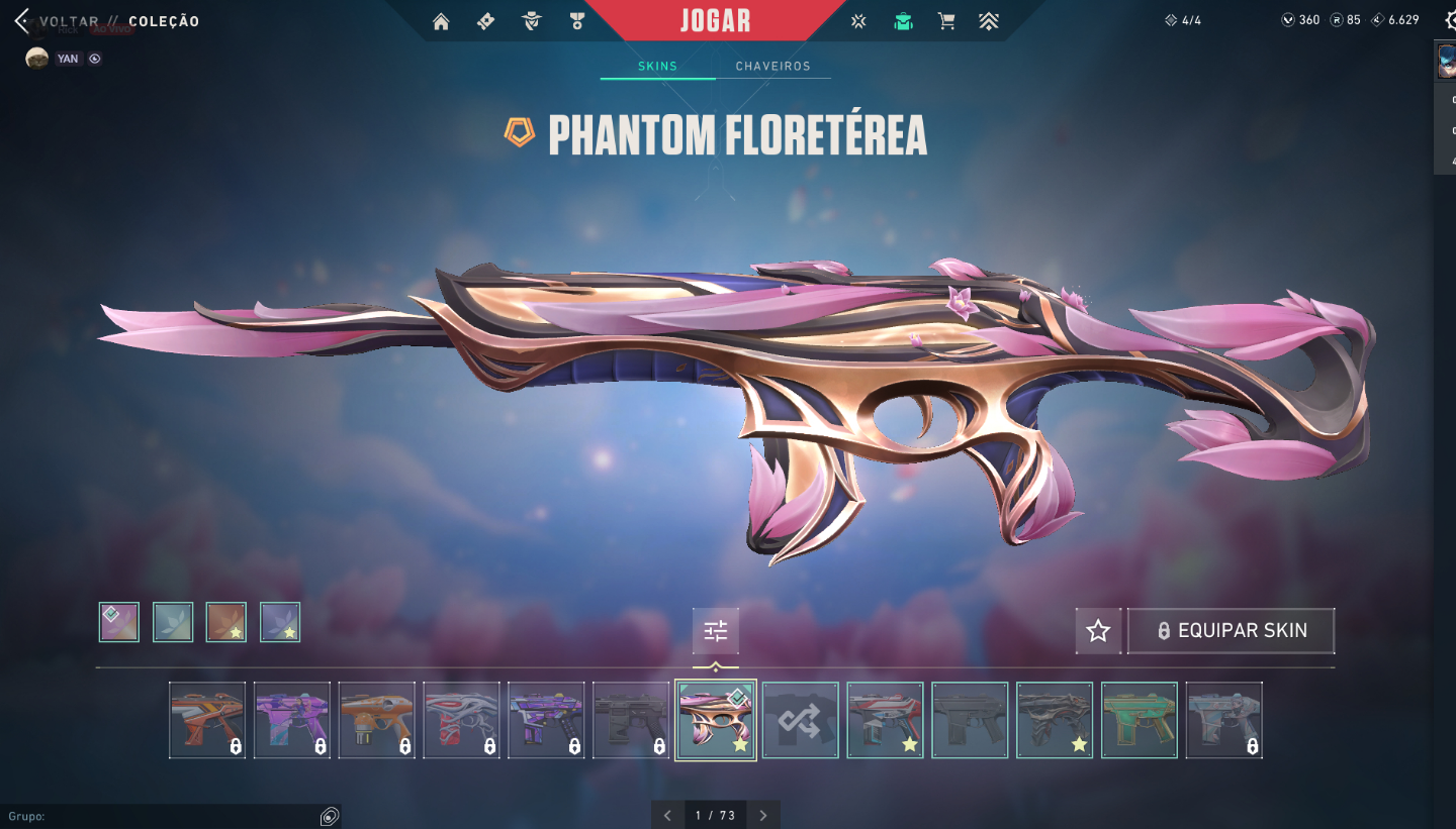 Conta valorant ouro, com skins e todos os agentes