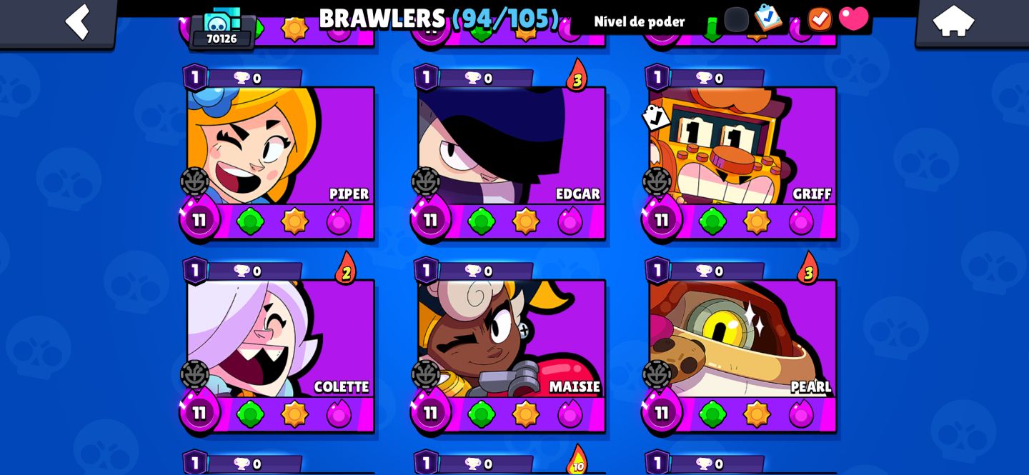 CONTA BRAWL STARS 70K | SHELLY ESTELAR 2018 | 37 HIPERCARGAS | 41 PODER