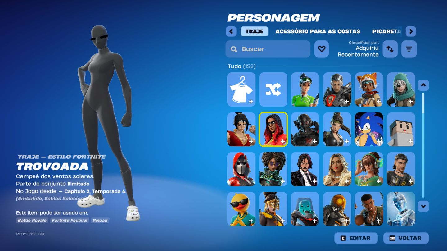 CONTA OG RARA FORTNITE COM STW FOUNDER ( FARM DE VBUCKS INF) E 150 SKINS TRYHARD