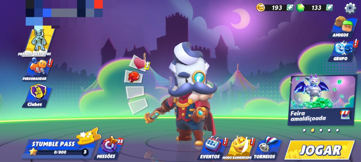 CONTA STUMBLE GUYS BEM EQUIPADA | DUKE STUMBLETON LENDÁRIO | MUITAS SKINS