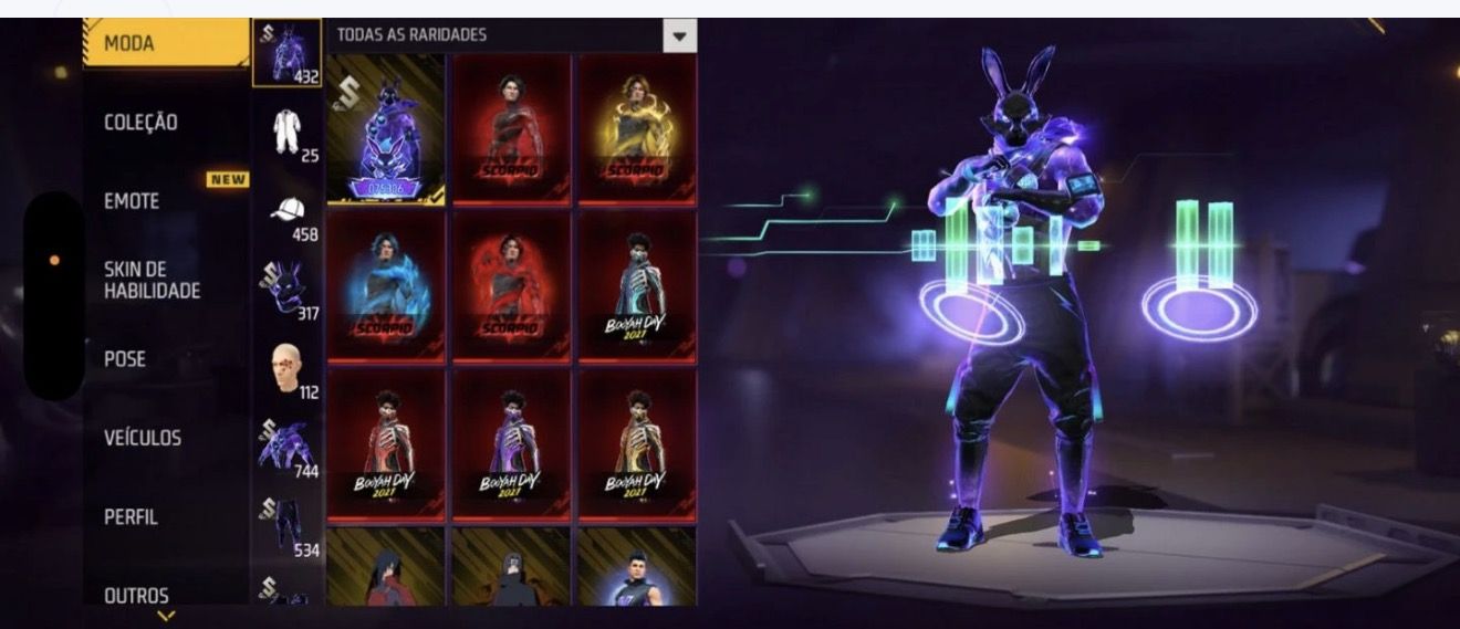 Conta free fire prime 8 gemada