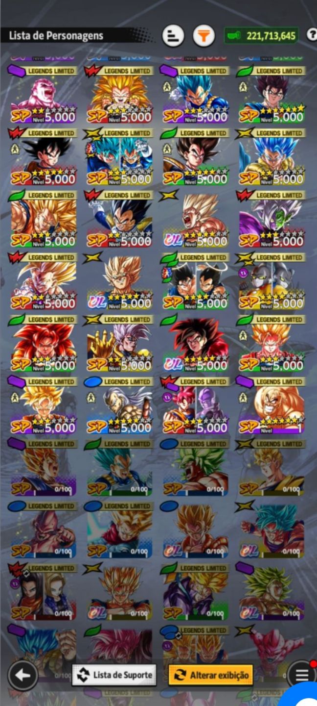 Conta de Dragon Ball Legends