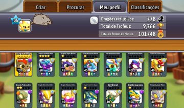 CONTA DRAGON CITY ANTIGA +700 DRAGÕES