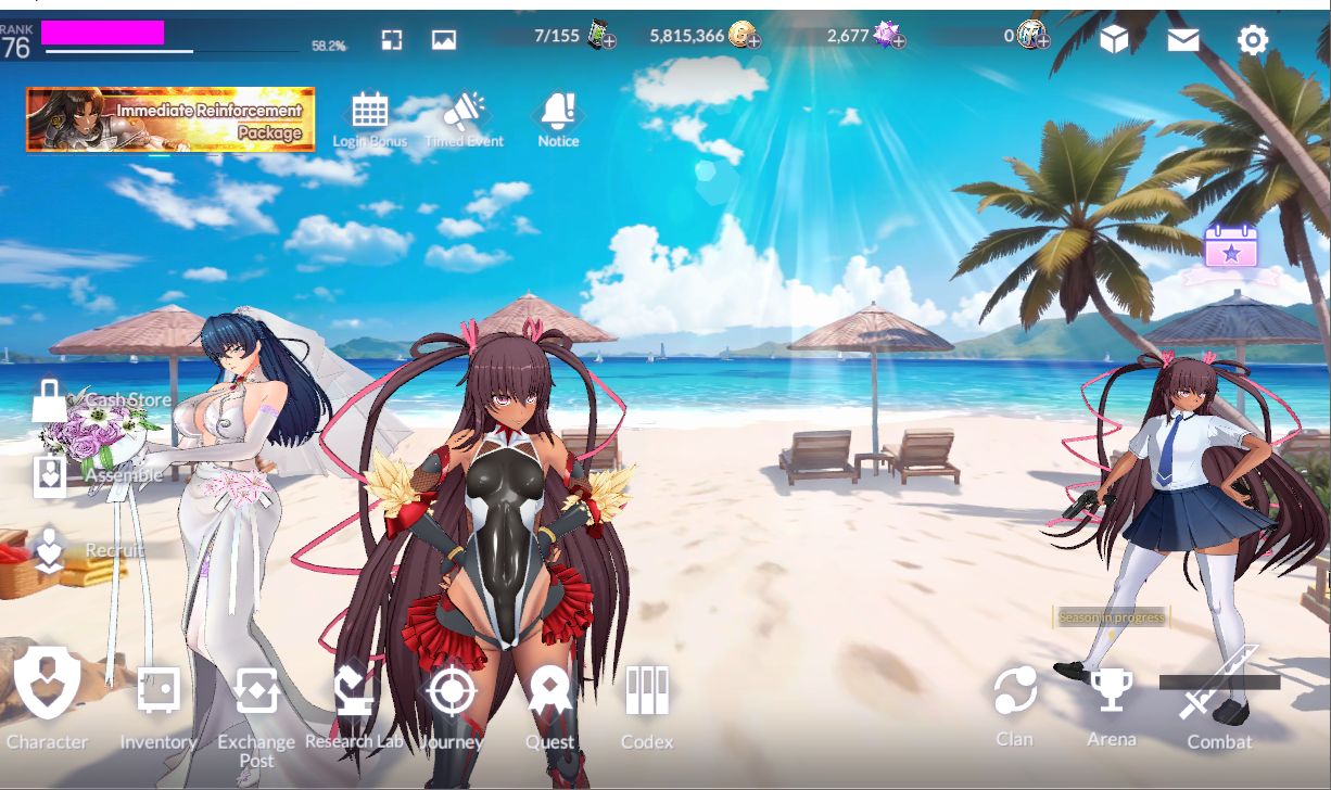 Taimanin Squad, com Azusa, Kirara, Aki, Ayame, Kurenai, Mirabell, Rakshasa, etc