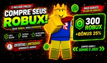 300 ROBUX + 25% BÔNUS GIFT CARD | ESTOQUE LIMITADO