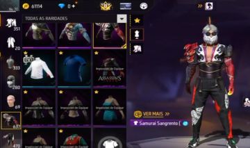 CONTA FREE FIRE EXTREMAMENTE GEMADA PRIME 8