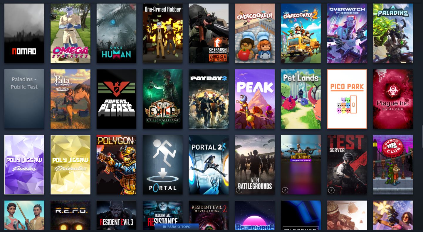 Steam Completa | Biblioteca avaliada em R$ 769